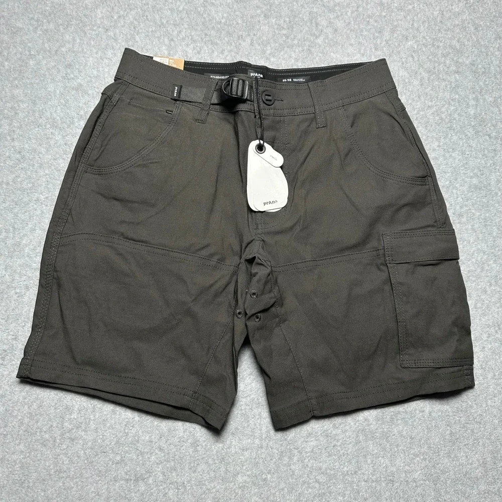 Prana Stretch Zion Short II Mens 28 Dark Iron Grey Hiking Cargo Shorts 8 Inseam